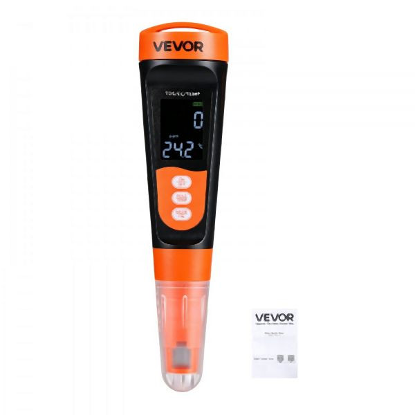 VEVOR TDS-Messgerät 0–9990 ppm, Digitales Wassermessgerät, VA-Display, PHJSYSXZKPHBYSU0P001V9
