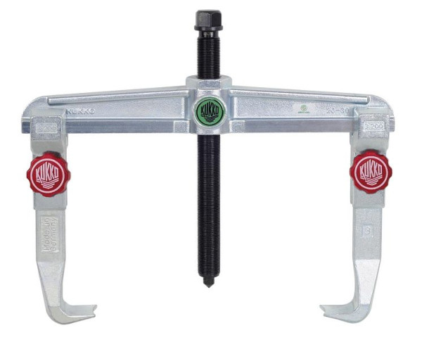 KUKKO 2-armiger Universal Abzieher mit schnellverstellbaren Abzughaken, Spannweite außen: 350 mm, 20-30+