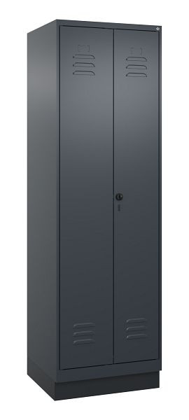 C+P Mehrzweckschrank Classic PLUS, Wäsche-/Kombispind, Sockel, 2 Abteile, 1950x600x500mm, 7016/7016, Drehriegel, 080620-20 S10012