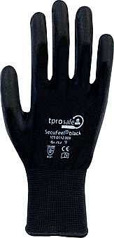 tprosafe Handschuh SecuFeel® black, Größe 11, VE: 12 Paar, tp.1050112011
