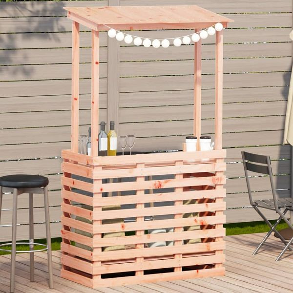 vidaXL Gartenbar mit Dach 112,5x57x195,5 cm Massivholz Kiefer, 832537