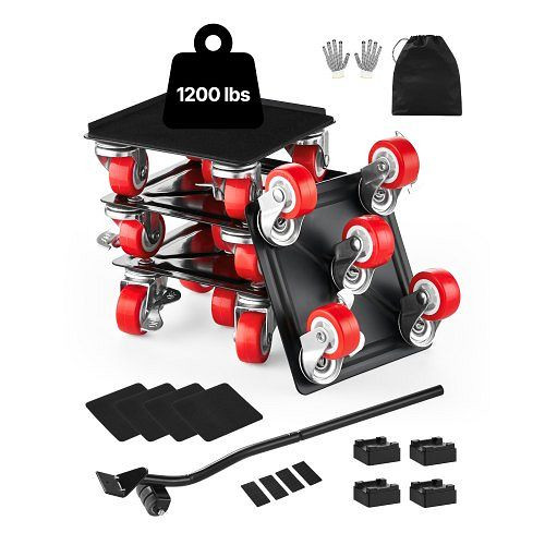 VEVOR Möbelwagen 544 kg Tragkraft, 5x 360° drehbare Räder, Möbelroller für Haushaltsgeräte, Sofa, Kühlschrank, Waschmaschine, JXYDHBJYWXL5U4VMHV0