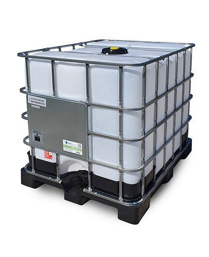 DENIOS IBC Container, PE-Palette, 1000 Liter, Öffnung NW225, Auslauf NW50, Viton, 267853