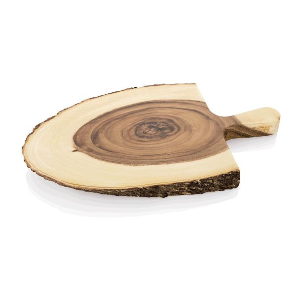WAS Tray Acacia Servierbrett mit Griff, 46 x 23 cm, Holz, 1852462