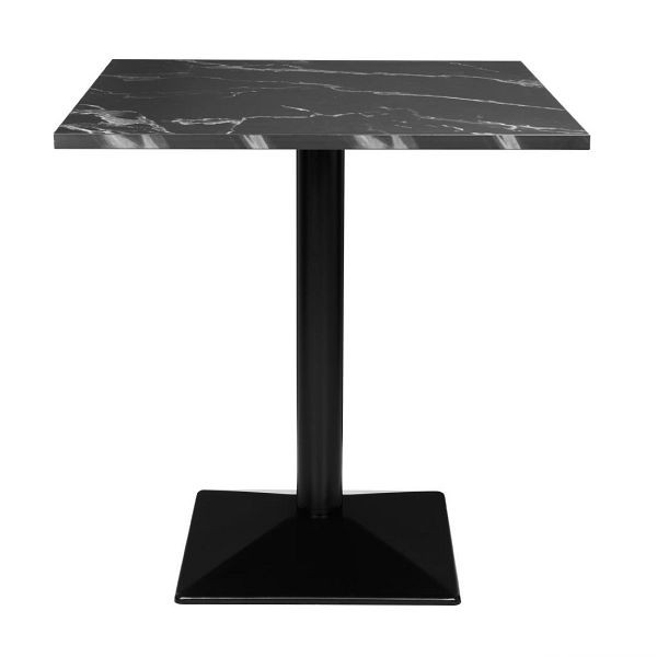 Bolero Kompletter Tisch Quadratisch Schwarze Steinoptik 700mm, HW851
