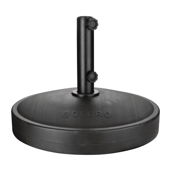 Bolero Schwarzer Betonsockel für Sonnenschirm mit 48/38mm Übergangsstück, FS158