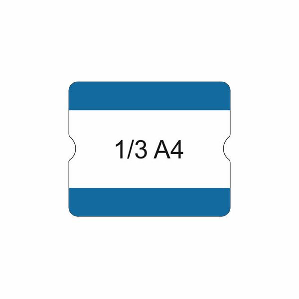 Eichner Bodenbeschriftungstasche 1/3 A4 offen, selbstklebend für innen, austauschbare Beschriftung, für Palettenplätze, 216x180 mm, blau, 9225-20530-010
