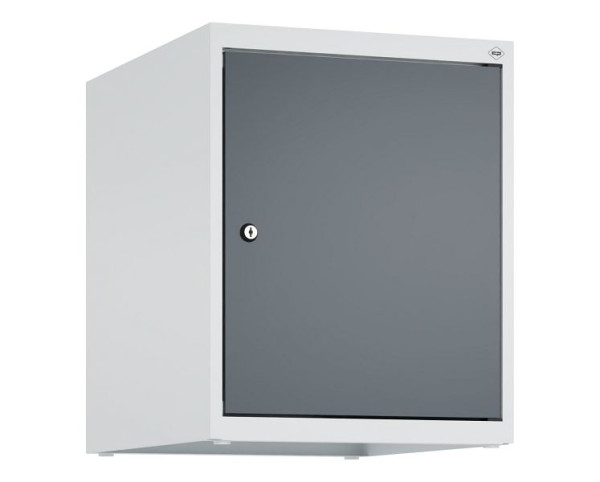 C+P Schrankaufsatz Classic PLUS, Aufsatzschrank, 7035/7016, Zylinderschloss, 500x400x500mm, 1 Abteil, 080090-12 S10023