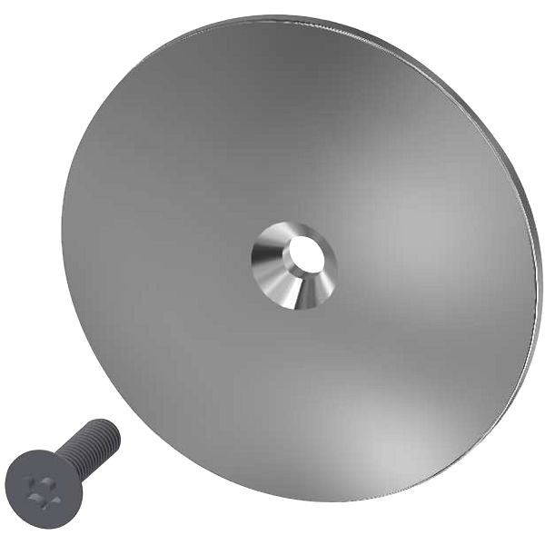 KWC Abdeckplättchen poliert verchromt mit Schraube für Temperaturwahlgriff mit Steg, 2030051885