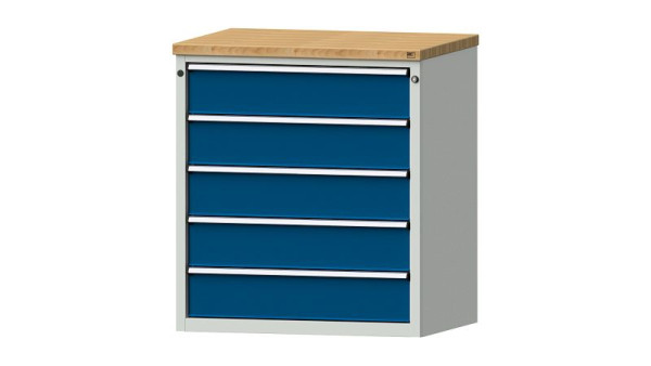 ANKE Werkbänke Schubladenschrank, Modell 3001 V, 915 x 700 x 1020 mm, RAL 7035/5010, BMP 40 mm, 611.201