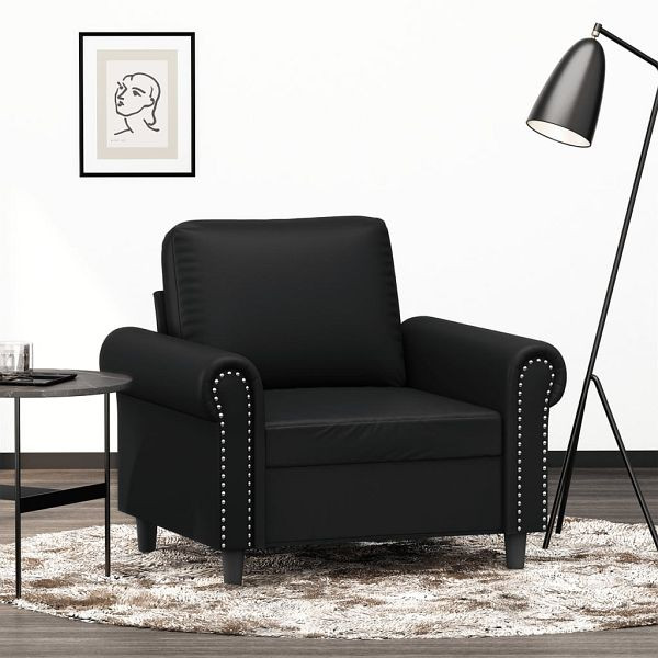 vidaXL Sessel Schwarz 60 cm Kunstleder, 359494, 8721012135796