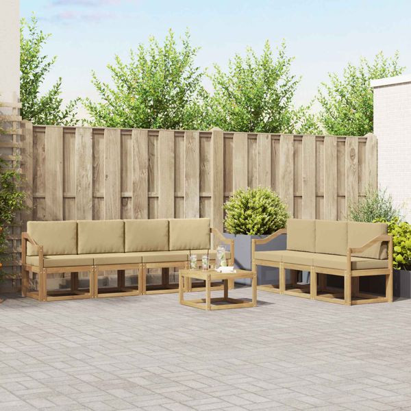 vidaXL Outdoor-Sofagarnitur 7-teilig, 3387367, 8721288778758