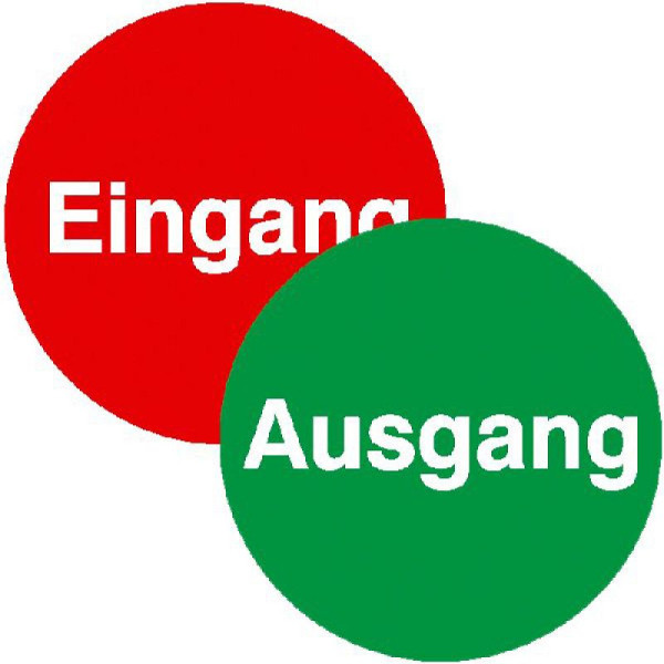 Stein HGS Türschilder für Glastüren Ausgang / Eingang, doppelseitig, 100 mm, 21.5613