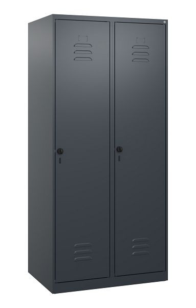 C+P Umkleidespind Classic PLUS, 2 Abteile, 1700x800x500mm, 7016/7016, Drehriegel, 0800007-22 S10010