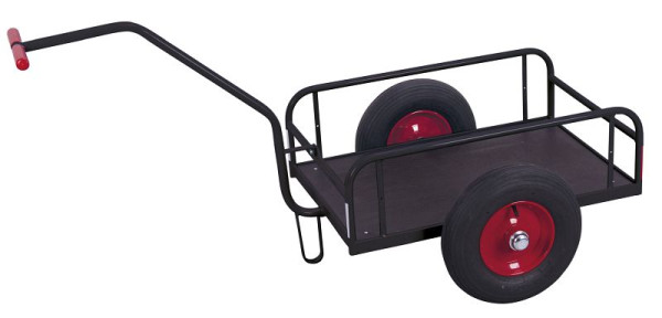 VARIOfit Handwagen ohne Bordwand, Ladefläche: 785 x 435 mm, RAL 7016 anthrazitgrau, Radsatz: Luftbereifung, zu-1290/AG