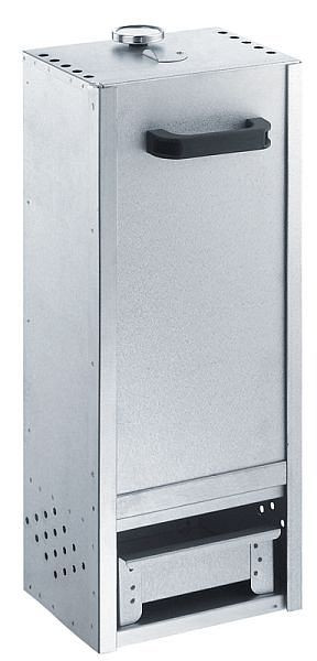 Peetz Räucherofen aus aluminiertem Stahlblech mit Schieber, HxBxT: 65 x 26 x 21 cm, 26001