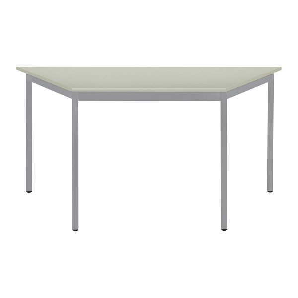 Bisley Mehrzwecktisch, Trapezförmig, Breite 1400 mm, Tiefe 700 mm, 19mm Tischstärke, 399 chrom x G grau, MTT1407G399