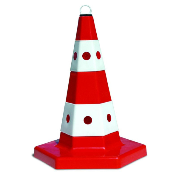 Stein HGS Leitkegel mit Reflektoren und Zusatzfuß, rot-weiß, 12907