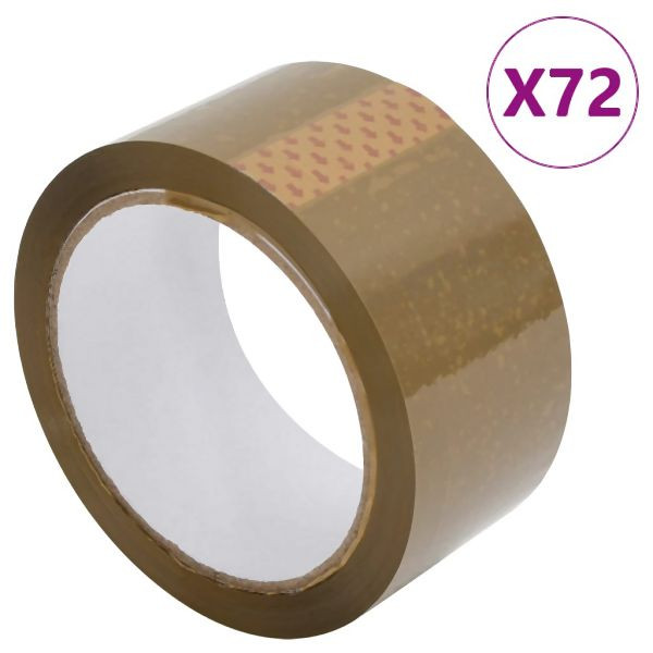 vidaXL Paketklebeband 72 Stück Braun 48 mm x 66 m, 4012394