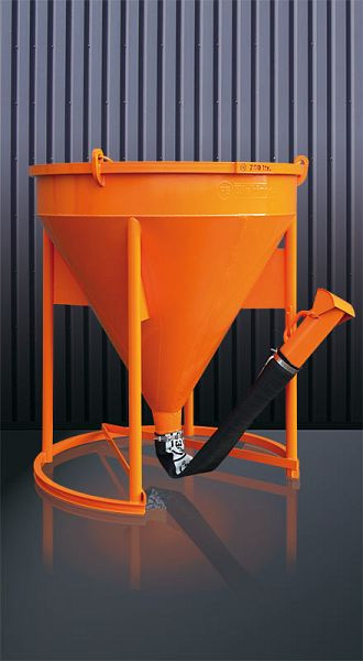 Eichinger Betonsilo 1017.3, 250l, Angeschweißte Kette, Verschlussklappe, Auslauf Ø 150 mm, 10170300300000