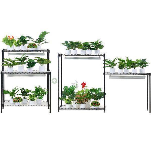 VEVOR Pflanzenständer Pflanzenregal mit Pflanzenlampe, 6 Ebenen 192W 75x35x180cm, GNZWJ180CM75LE0LQV2