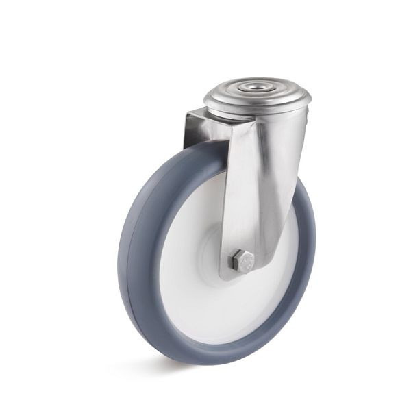 Torwegge Lenkrolle mit Rückenloch, L-IV-TPBK-80, 0030137