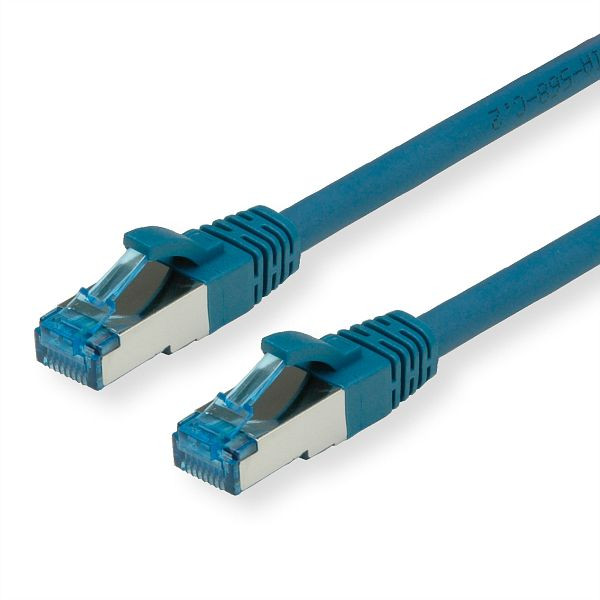 VALUE Patchkabel Kategorie 6A (Class EA) S/FTP (PiMF), LSOH, blau, 3 m, 21.99.1953
