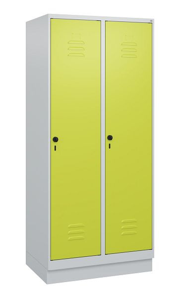 C+P Umkleidespind Classic PLUS, Sockel, 2 Abteile, 1800x800x500mm, 7035/0024, Drehriegel, 0800207-22 S10010
