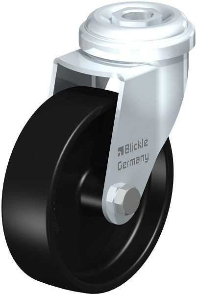 Blickle LRA-POA 75G Apparate-Lenkrolle mit Rückenloch, Polyamid, Schwarz, 273342