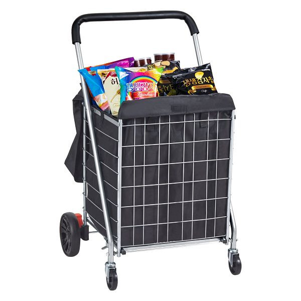 VEVOR klappbarer Einkaufswagen 90 kg Einkaufstasche mit Räder Einkaufsroller, LKSGWCDCZLDW486SBV0