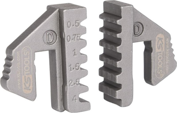 KS Tools Paar Crimp-Einsätze für Aderendhülsen, Durchmesser 0, 5 - 4 mm, 115.1418