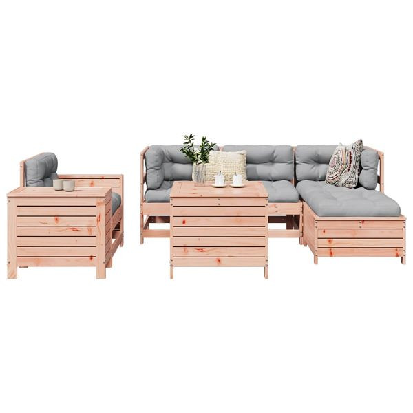 vidaXL 7-teilig Garten-Sofagarnitur Massivholz Douglasie, 3250526