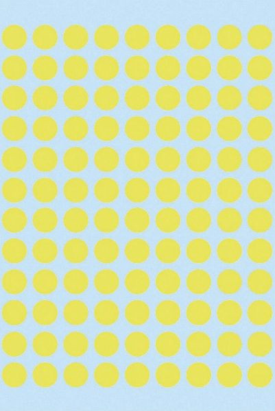 HERMA 1834 Vielzwecketiketten, leuchtgelb, Ø 8 mm, matt, 540 Stück, 1834