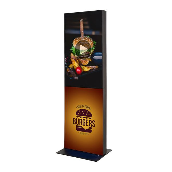 Showdown Displays Digitale Spannstoff Stele 50" mit Samsung-Bildschirm, DIFTOTEM50ESF
