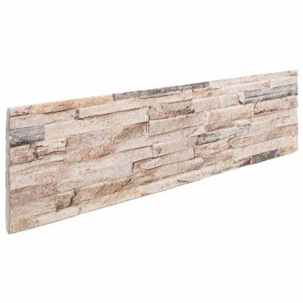 vidaXL Wandpaneele 10-teilig Weiß und Rot 100 x 25 cm EPS-Schaum, 42046109