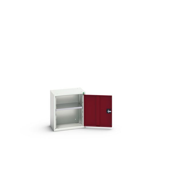 bott verso Hängeschrank mit Flügeltür, mit 1 Fachboden, BxTxH: 525 x 350 x 600 mm, Lichtgrau / Purpurrot, 16926002.24