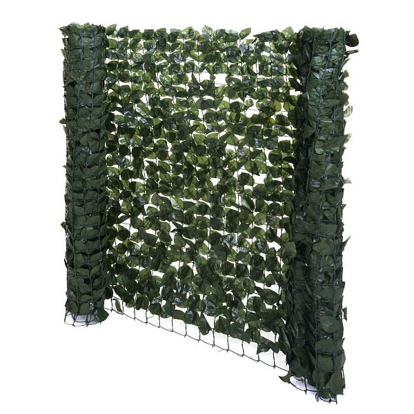 Mendler Balkonsichtschutz T811, Buchenhecke Sichtschutz Windschutz Verkleidung für Terrasse Zaun, 300x100cm dunkel, 75121