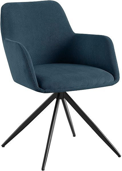 CLP Esszimmerstuhl Olema Cord, blau, 326301, 4255716358426