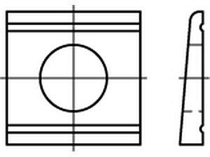 U-Scheiben DIN 434 A 2 9 Neigung 8 % VE=S (50 Stück)