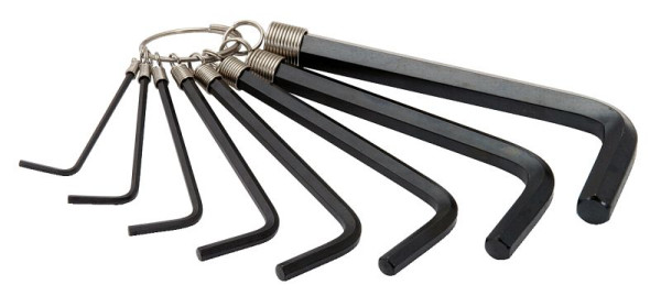 KS Tools Innensechskant-Winkelstiftschlüssel-Satz am Ring, 8-teilig2-10mm, 151.3250