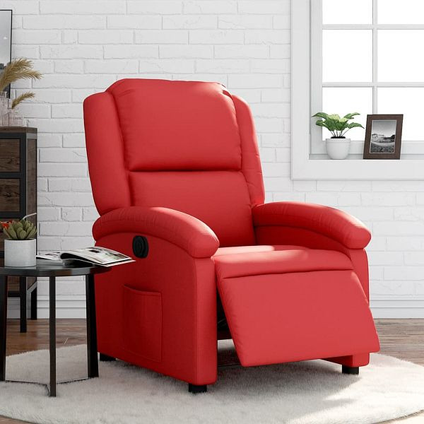 vidaXL Relaxsessel Elektrisch Rot Kunstleder, 3204217, 8721012167056