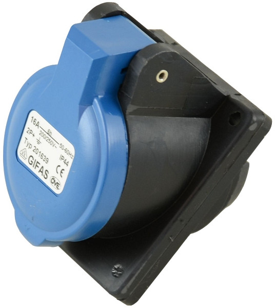 GIFAS Vollgummi-CEE-Einbausteckdose IP X4, 101401, 4251401404096