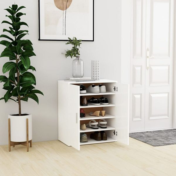vidaXL Schuhschrank Weiß 60x35x70 cm Holzwerkstoff, 808918