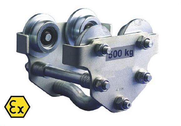 SHT Rollfahrwerk mit Ex-Schutz, verzinkt, Last in kg: 6300, Zone: High, 751060