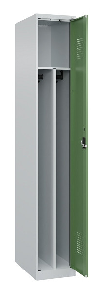 C+P Spind Evolo PLUS, 1 Abteil, 1850x300x500mm, 7035/6011, Verschluss Zylinderschloss, 049000-10F S10037
