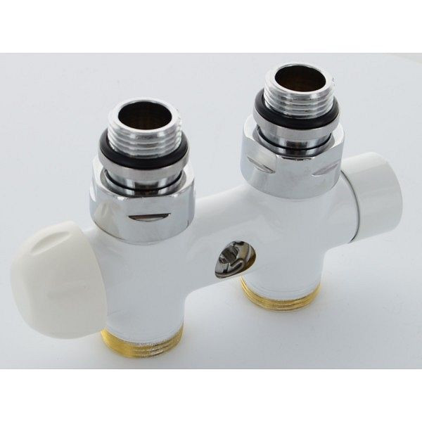 Sanotechnik Anschlussgarnitur chrom Durchgang für Badezimmer-Heizkörper, BA610