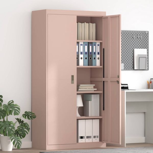 vidaXL Aufbewahrungsschrank mit Speicher 2 pcs Rosa 90 x 40 x 180 cm, 3406167
