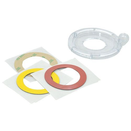 DENIOS Sockelringe für Drucktasten-Verriegelungen, VE: 5 Stück, ∅: 83,80 mm, 312011