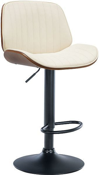 CLP Barhocker Nova Kunstleder schwarz, walnuss/creme, 322079