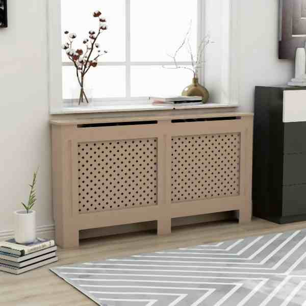 vidaXL Heizkörperverkleidung 152x19x81,5 cm MDF, 288196